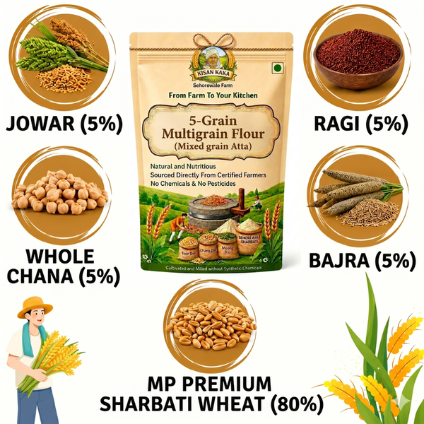 5-Grain Multigrain Flour| Mixed grain Atta
