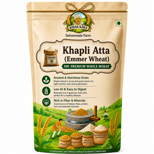 Khapli Atta Emmer Wheat MH Premium Whole Wheat Flour