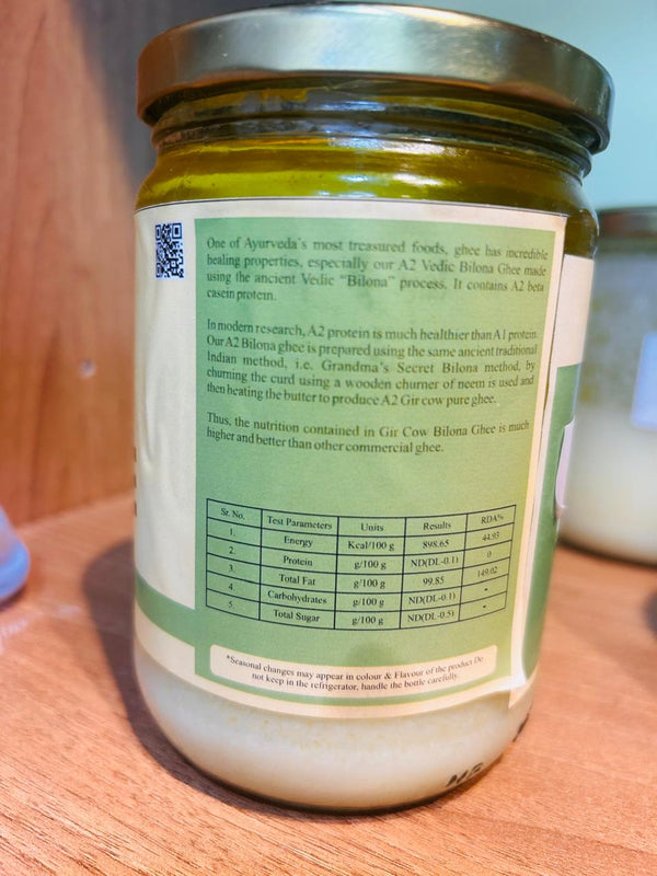 A2 Desi Cow Ghee Made by Vedic Bilona Method