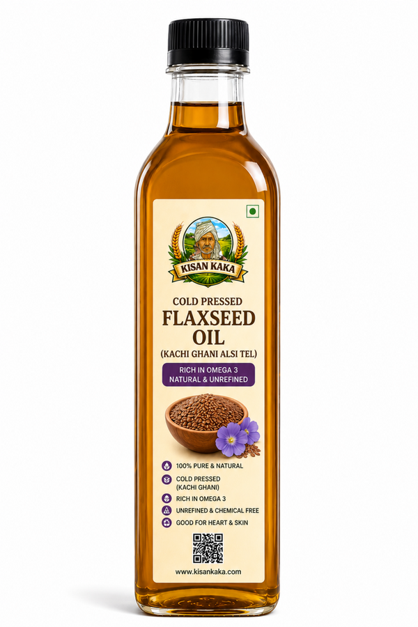 Cold Pressed Flaxseed Oil (Kachi Ghani Alsi Tel)