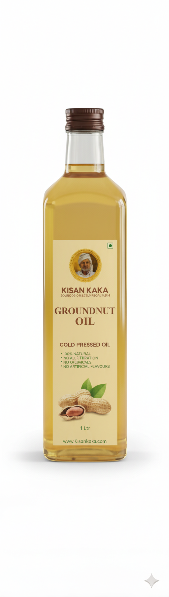 Wood-Pressed Groundnut Oil (Kachi Ghani) β Unrefined