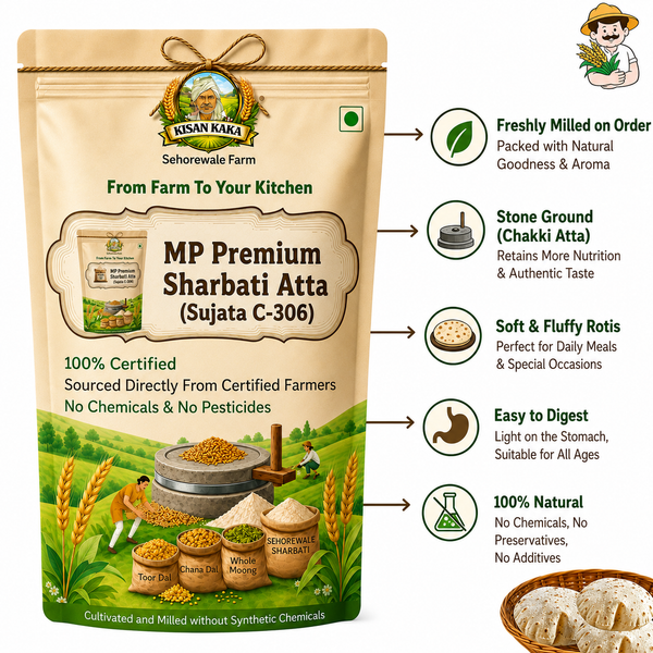 MP Premium Sharbati (Sujata C-306 ) Whole Wheat Atta