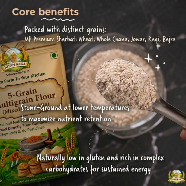 5-Grain Multigrain Flour| Mixed grain Atta