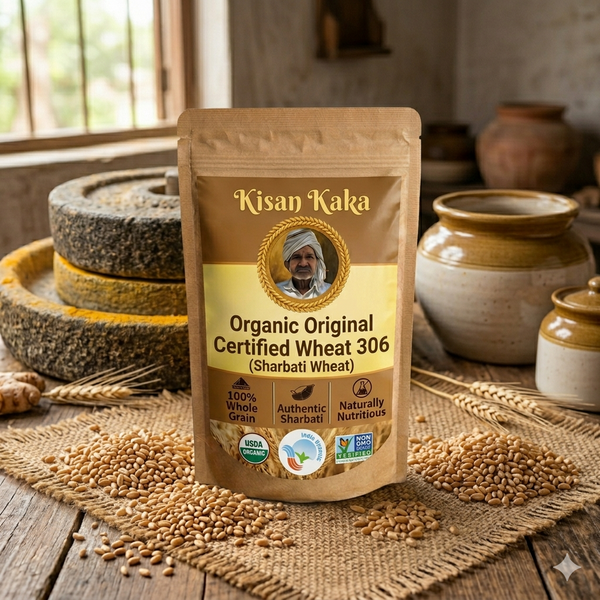 Organic Original Certified Wheat(grain & flour )C-306 (Sharbati Wheat)
