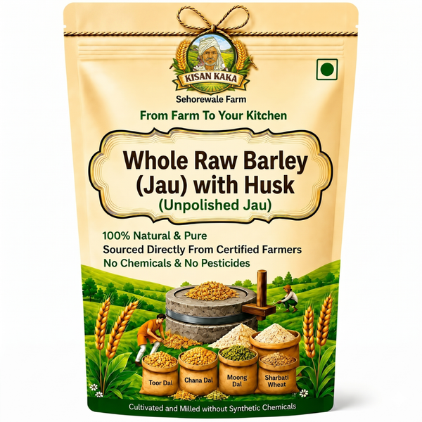 Premium Whole Raw Barley (Jau) with Husk | High Fibre Grain
