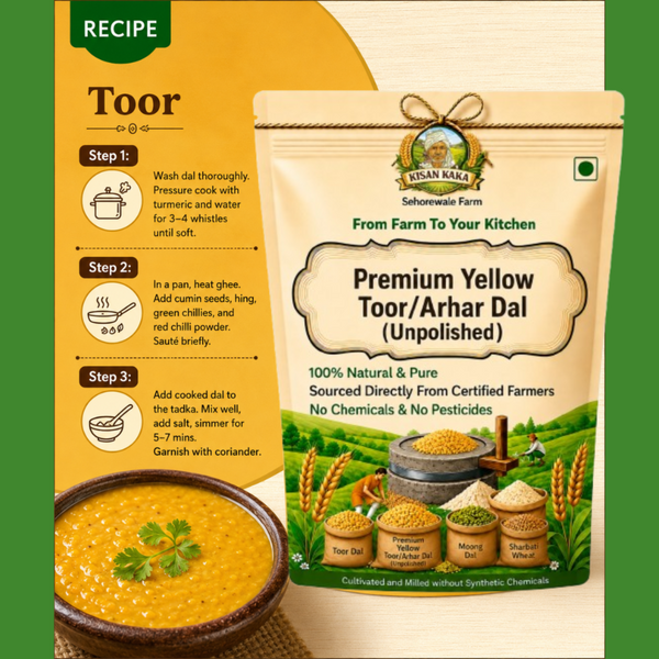 Premium Yellow Toor/Arhar Dal (Unpolished)